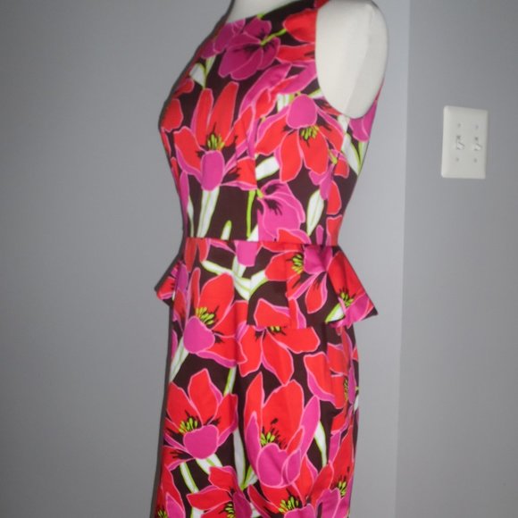 Kate Spade Peplum Rio Tropical Floral Sheath Dress‎ - Picture 5 of 13